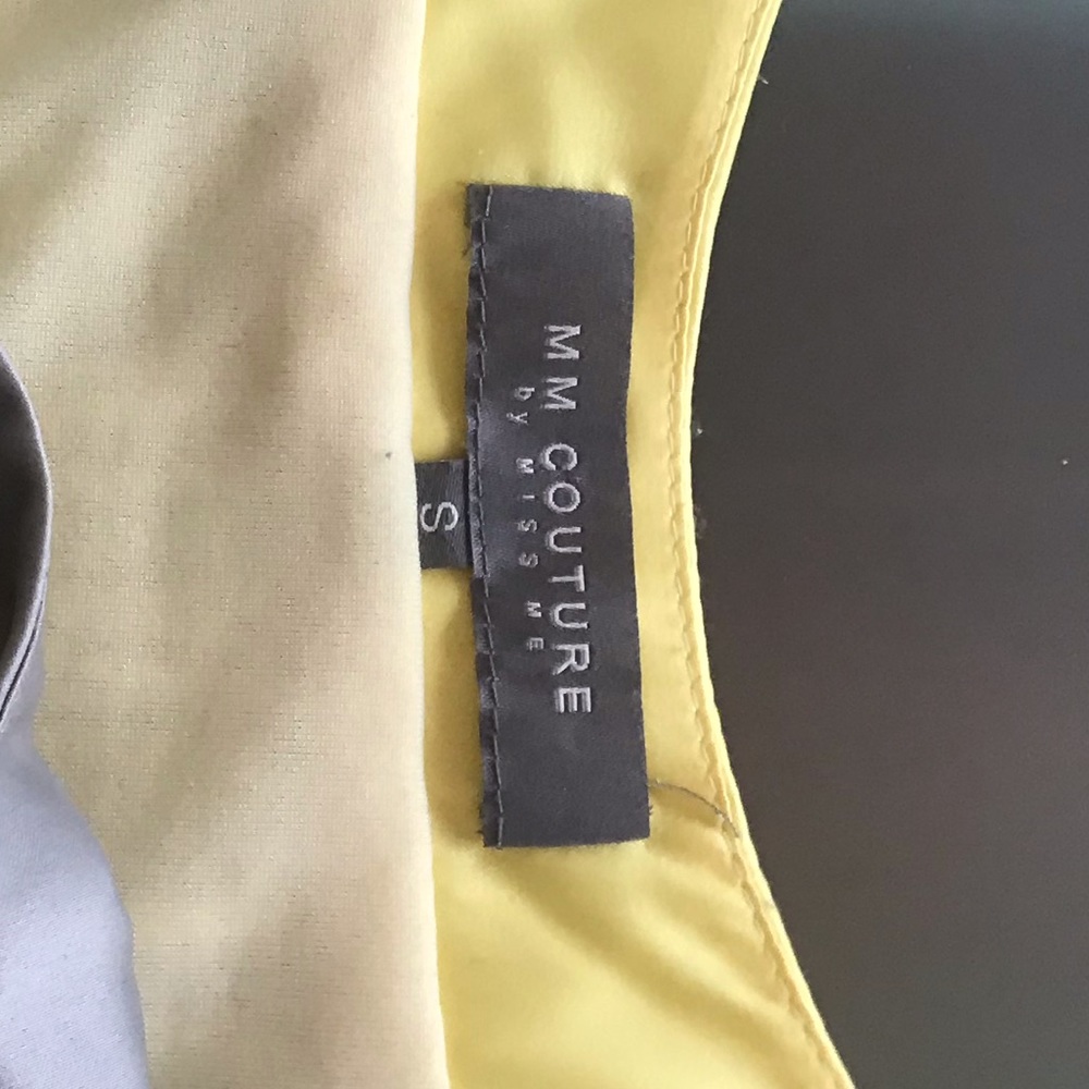 Yellow Flowy Dress, MM Couture by Miss Me, Sz. S - Picture 6 of 7